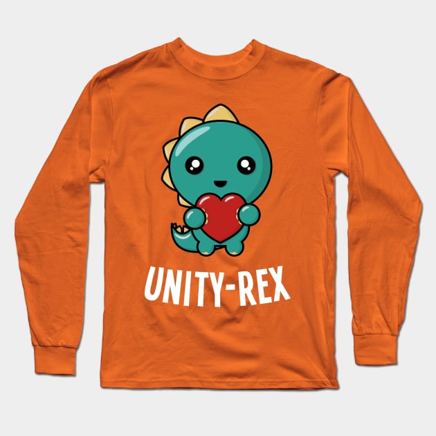 Unity Day Kind Dinosaur T-Rex Unity-Rex Anti Bullying Long Sleeve T-Shirt by The Shirt Genie